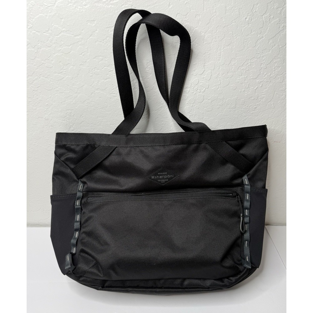 Sherpani Stride Teacher Tote Bag Large Black Utility Essential Pocket Storage